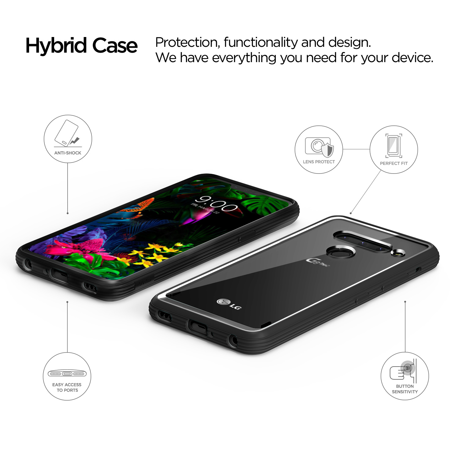 VRS Crystal Chrome LG G8 Black