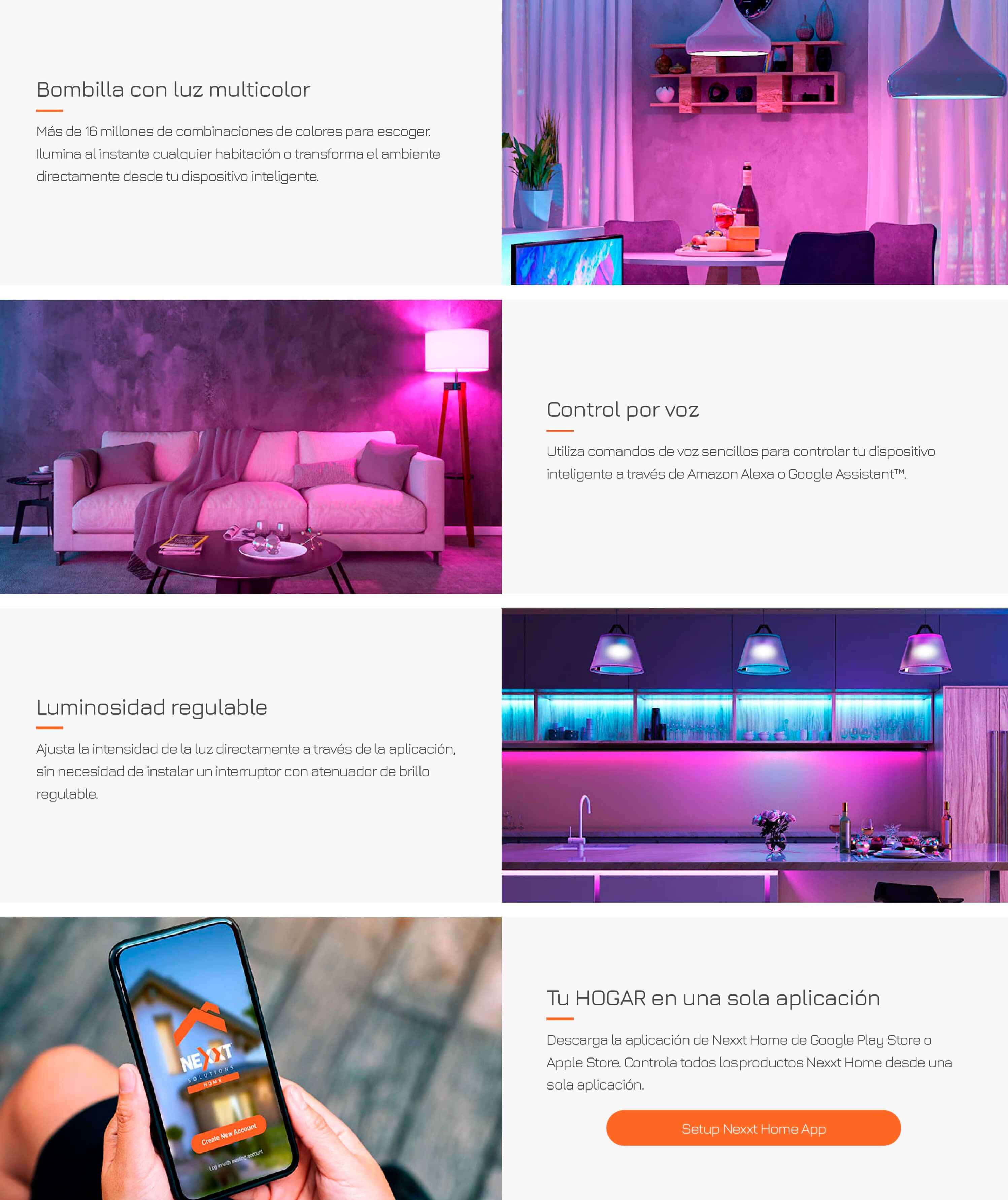 Nexxt Smart Wi-Fi LED Color 110V