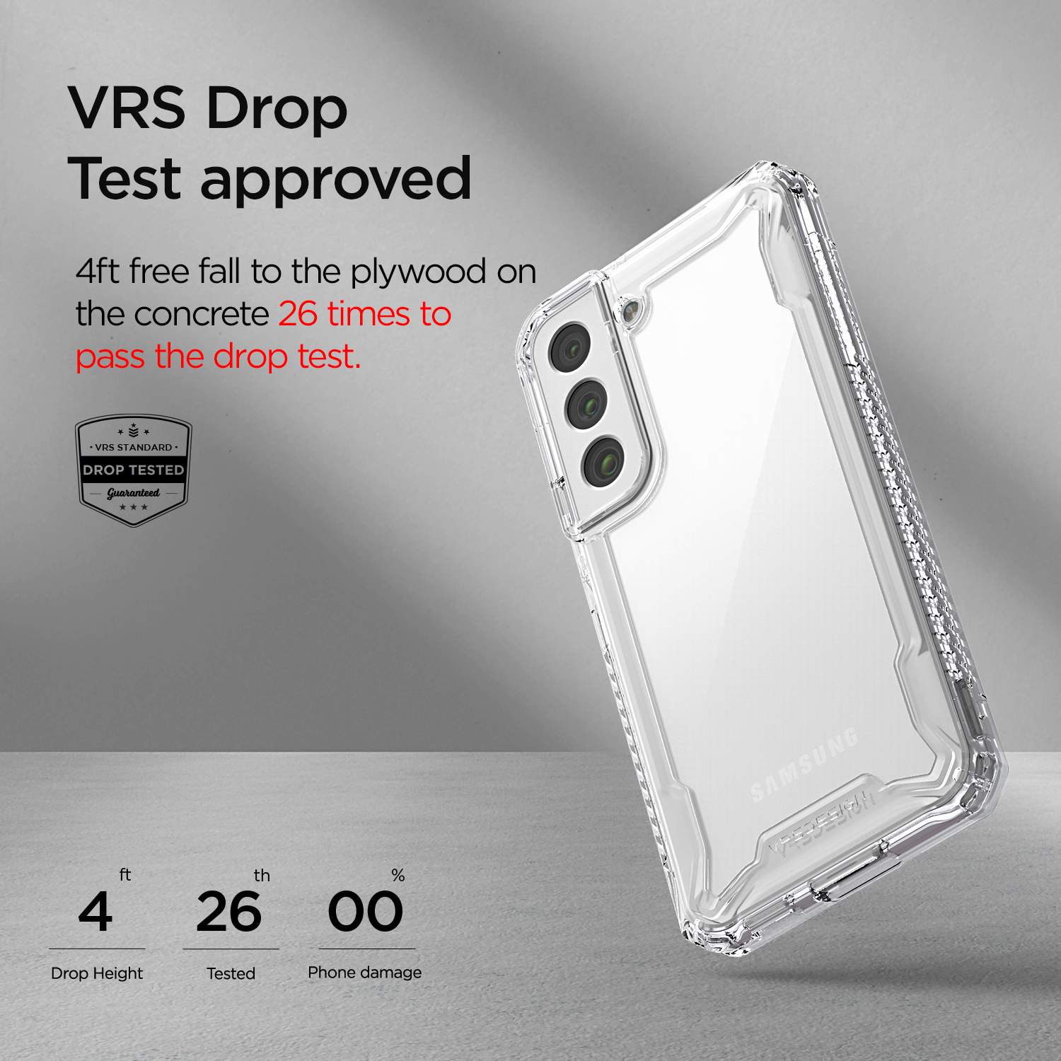 VRS Terra Guard Crystal Galaxy S22 Clear