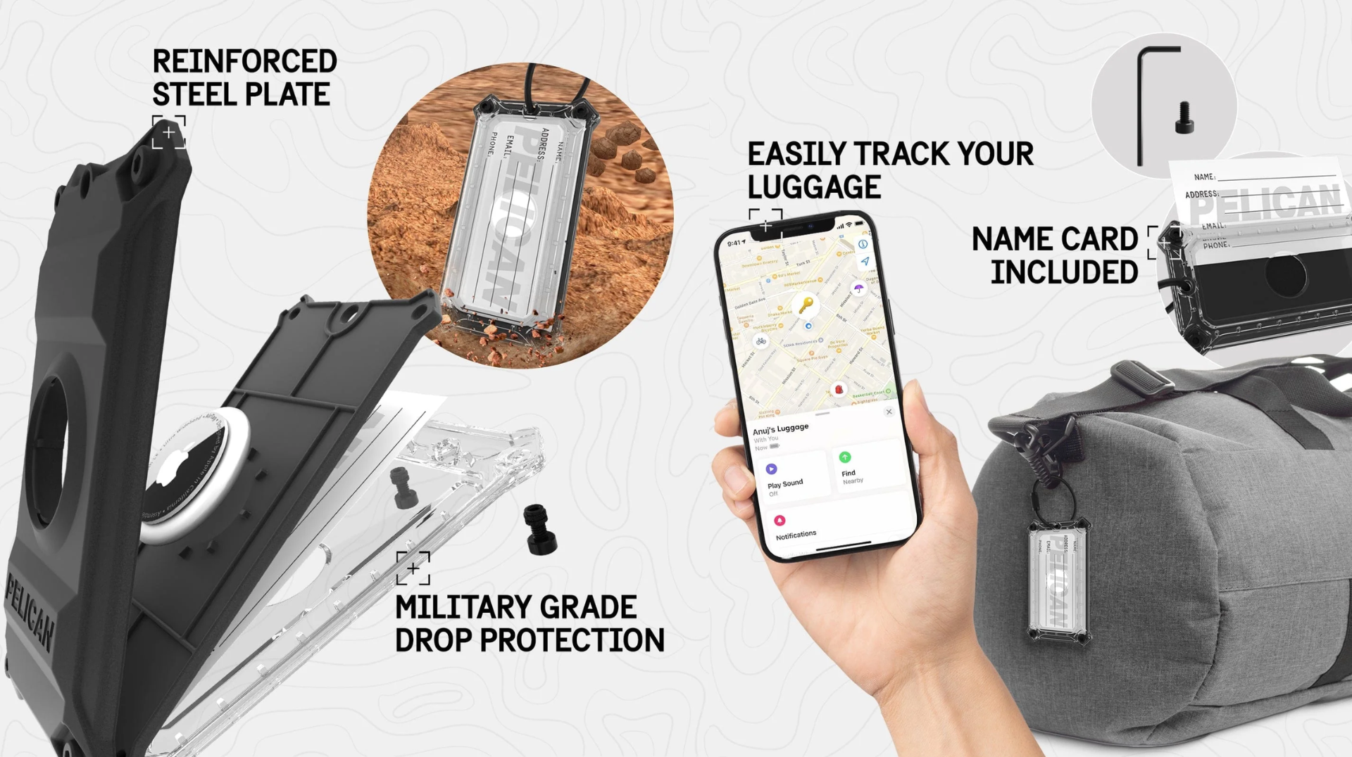 Pelican Protector Luggage Airtag