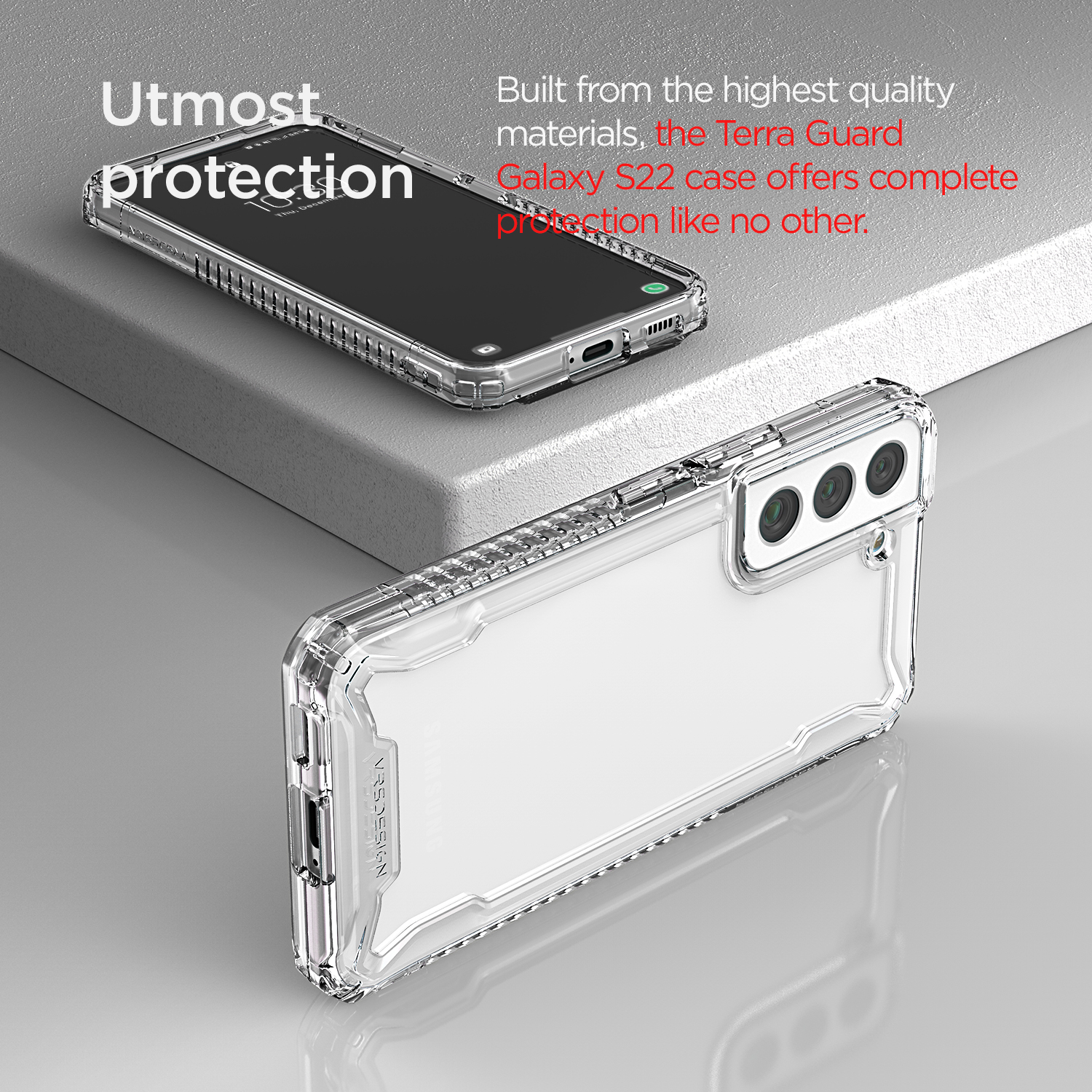 VRS Terra Guard Crystal Galaxy S22 Clear