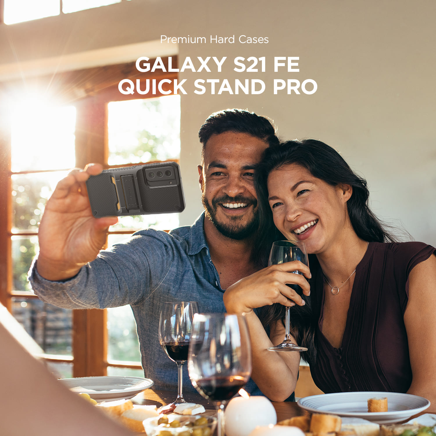 VRS Quickstand Pro Galaxy S21 FE Black